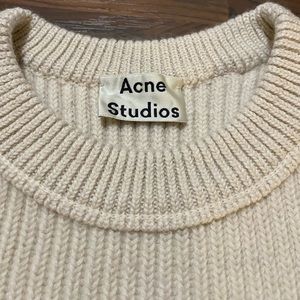 Acne Studios Cream Wool Blend Sweater